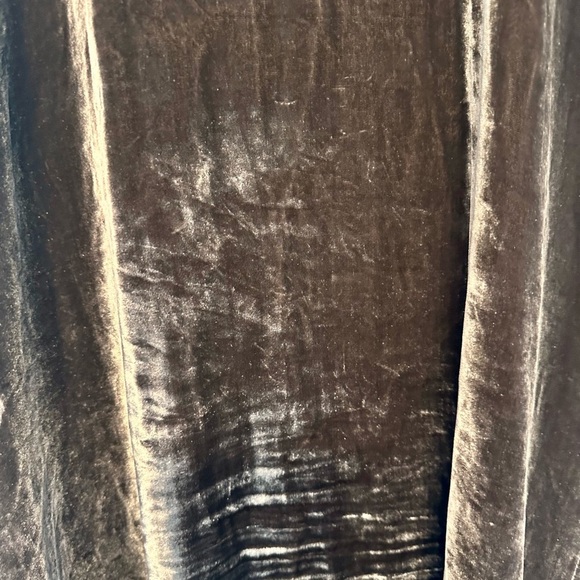 Madewell Silver Velvet Oversized Shirt Dress XS - Picture 2 of 6